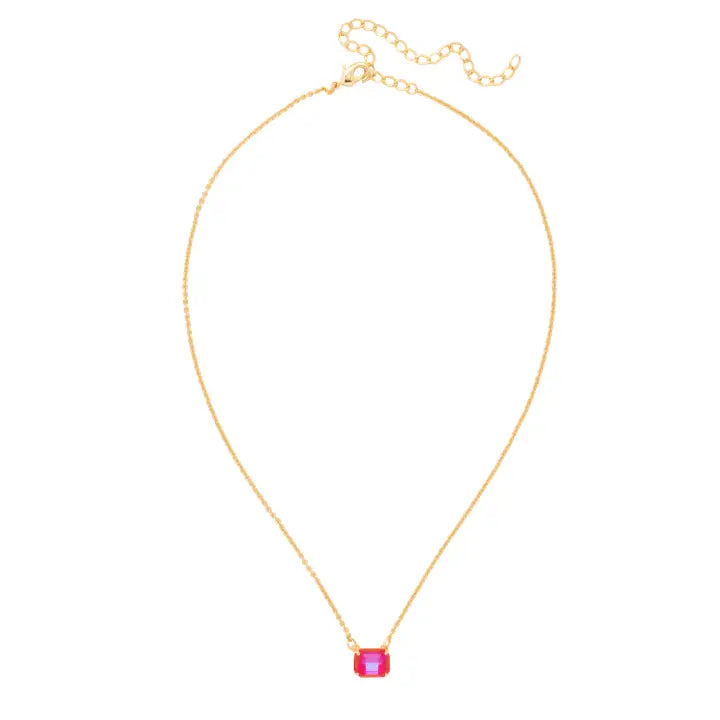 Octavia Necklace | Ruby Pink/Gold