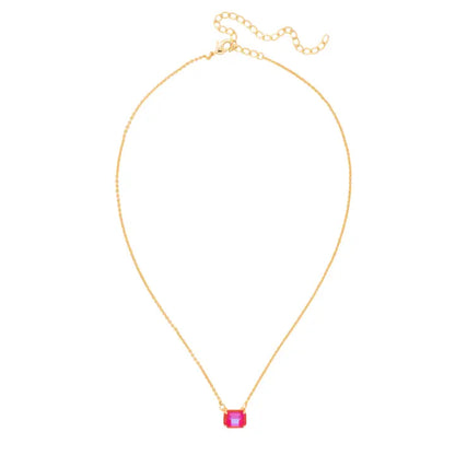 Octavia Necklace | Ruby Pink/Gold