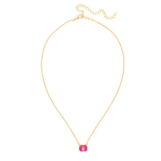 Octavia Necklace | Ruby Pink/Gold