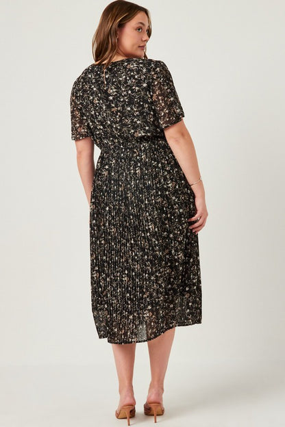 Black Floral Dress | Curve