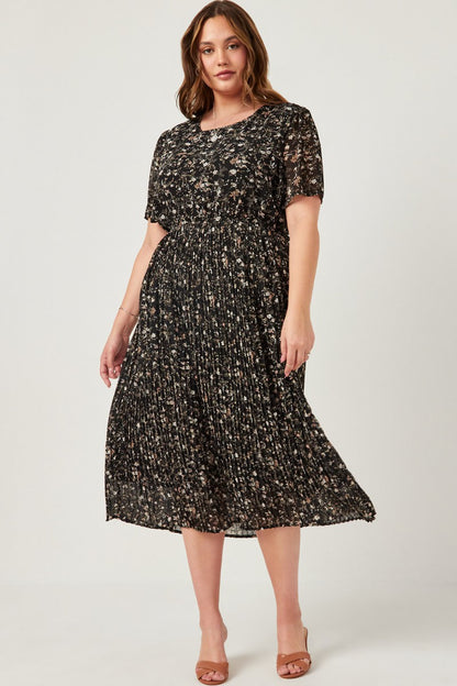 Black Floral Dress | Curve