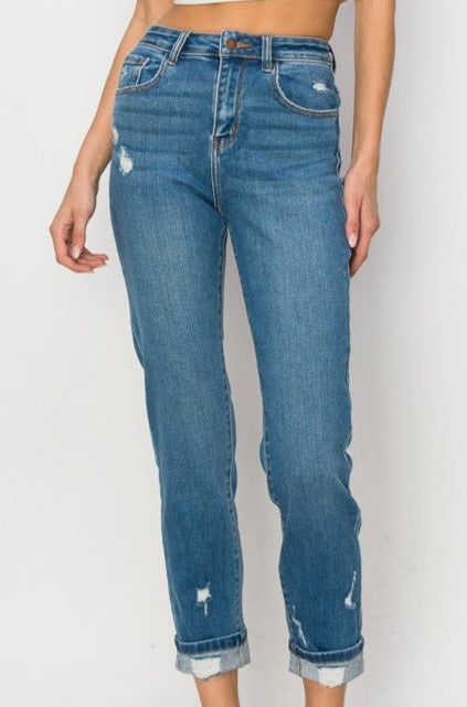 High Rise Medium Wash Jeans (Curvy)