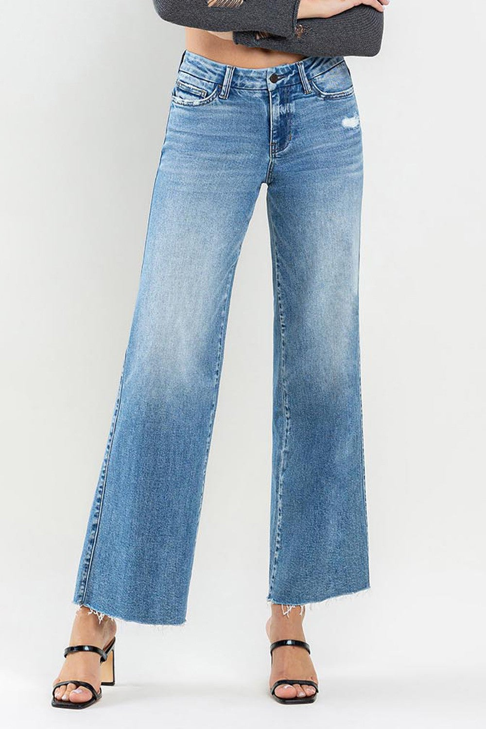 The Olivia | Mid-Rise Wide Leg Jean