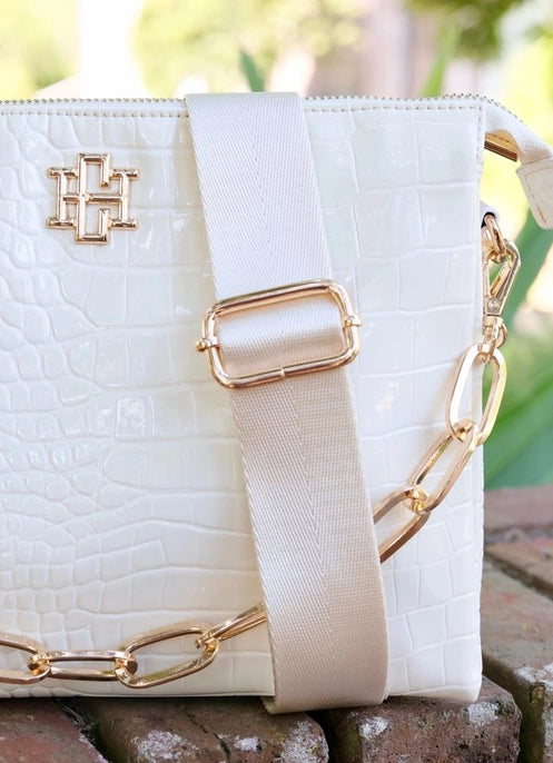 Ariana Crossbody | Ivory Patent