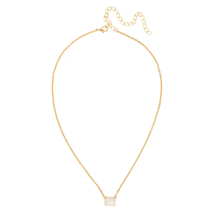 Anna Pendant Necklace | Gold/White