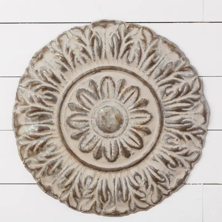 Round Embossed Wall Decor