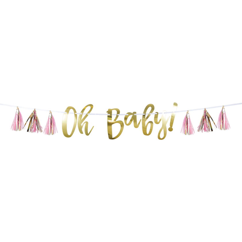 Pink Oh Baby Banner