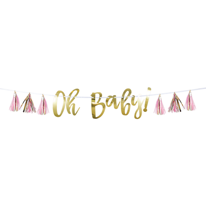 Pink Oh Baby Banner