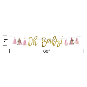 Pink Oh Baby Banner