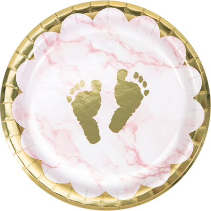 Pink Marble Footprints