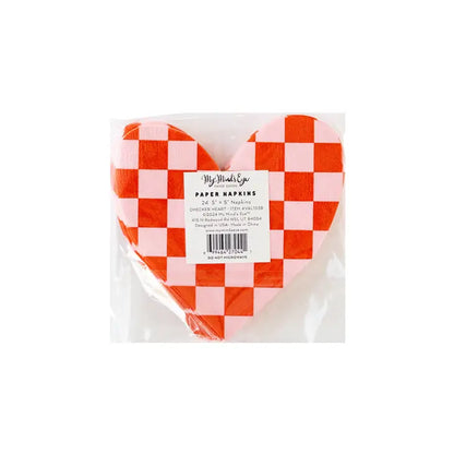 Checkered Heart Napkins