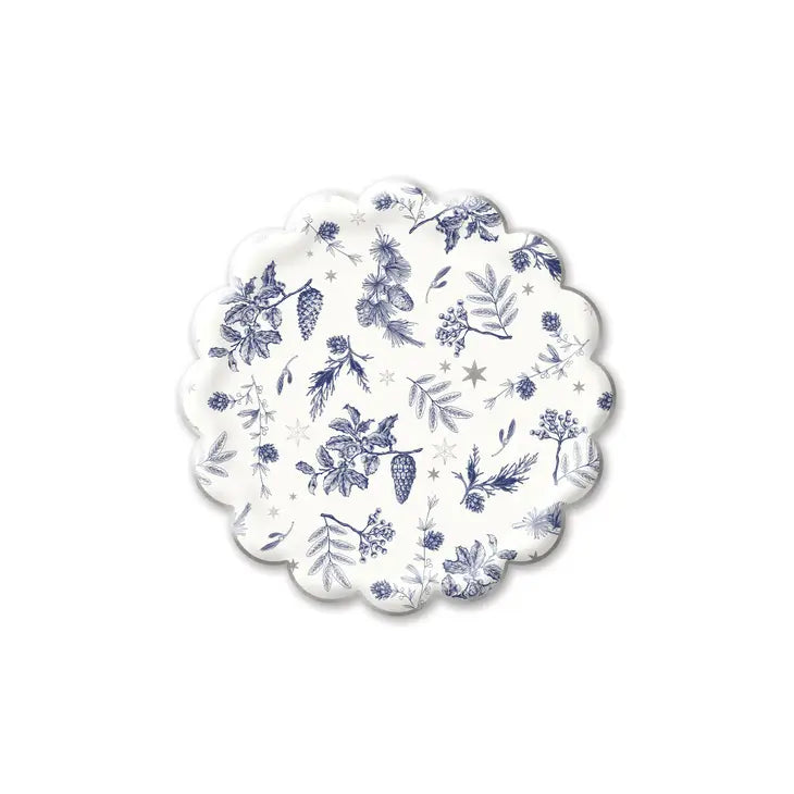 Cream Winter Foliage Plates