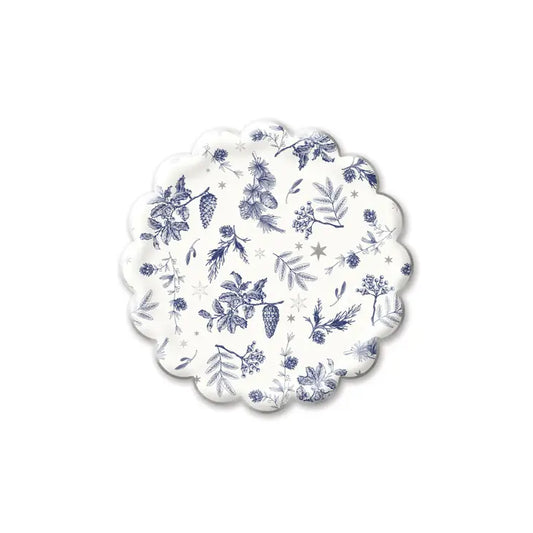 Cream Winter Foliage Plates