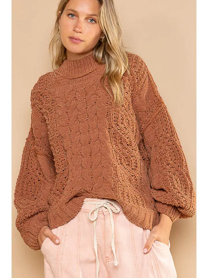 Cable Knit Sweater | Burnt Topaz