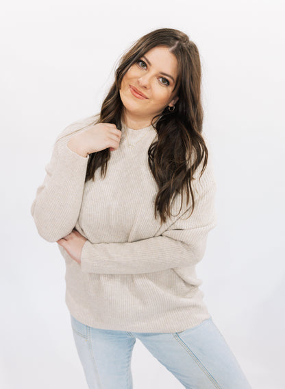 Super Soft Dolman Sleeve Sweater | Tan