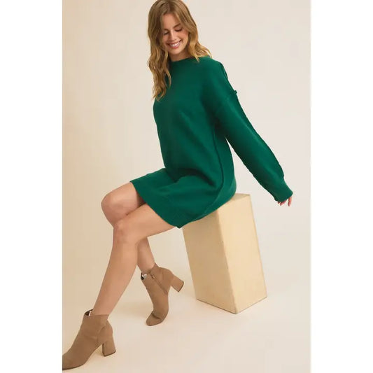 Oversize Sweater Dress | Green