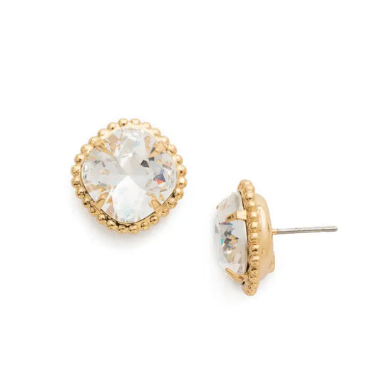 Cushion Cut Clear Studs