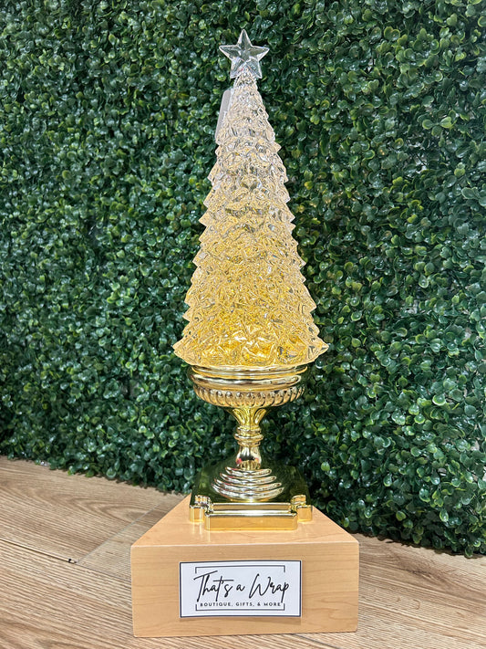 Water Lantern | Golden Glitter Tree