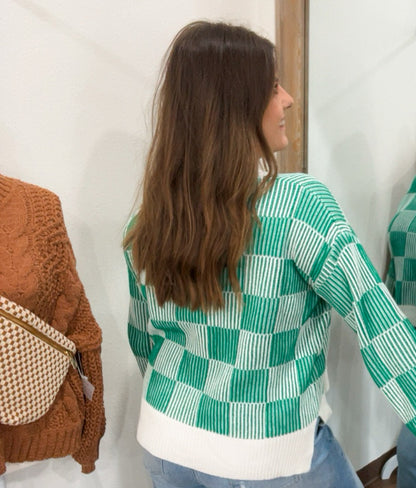 Checker Sweater | Green