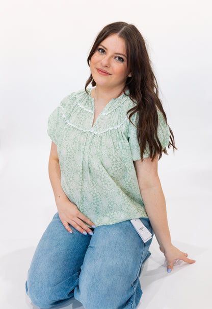 Puff Sleeve Blouse | Sage