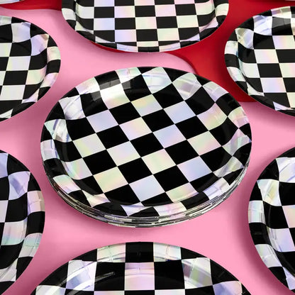 Iridescent Checkered Plates