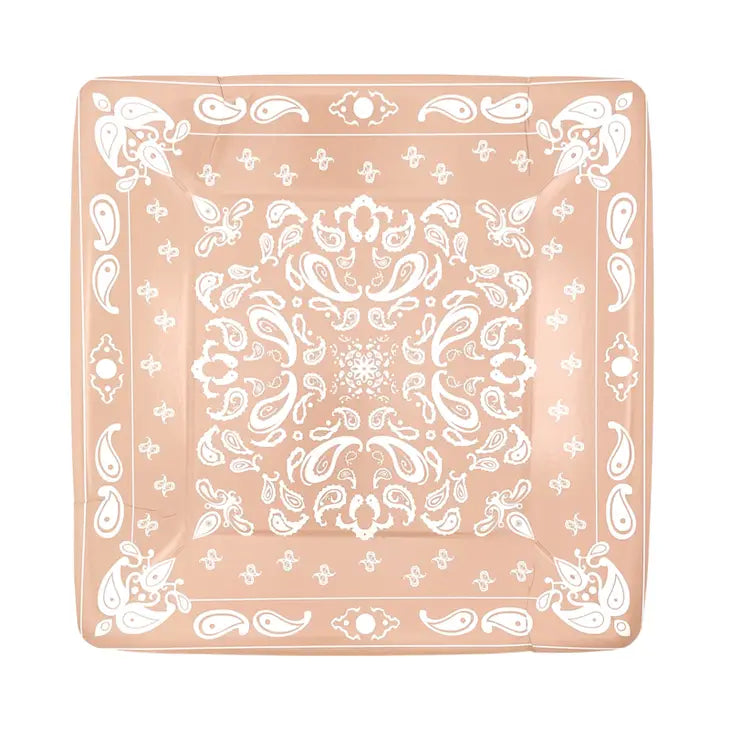 Champagne Bandana Plates - Large