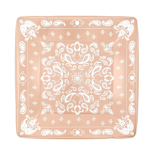 Champagne Bandana Plates - Large