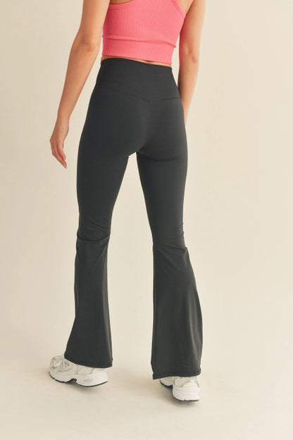 Modern Flare | High Waist Crossover Flare Leggings