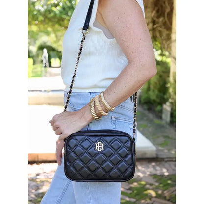 Bryce Crossbody | Black Quilted