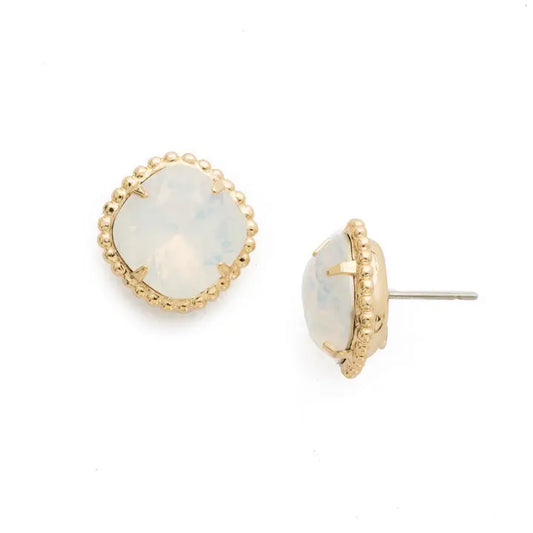 Opal Stud Earrings | Gold/Opal