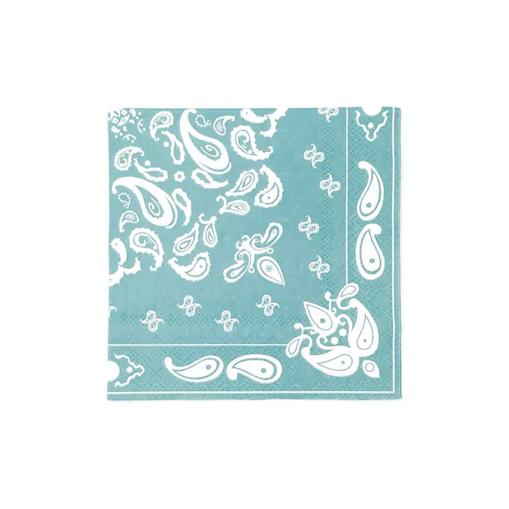 Turquoise Bandana Cocktail Napkins