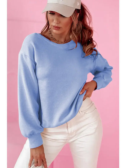 Cutesy Bowknot Sweatshirt | Sky Blue