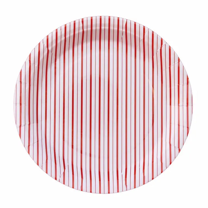 Red/White Stripe Plates