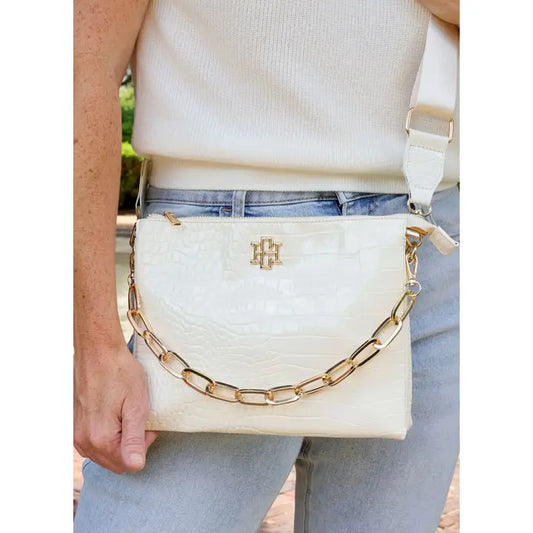 Ariana Crossbody | Ivory Patent